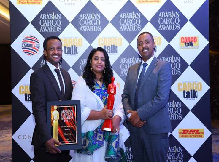 Ethiopian Cargo and Logistics Services Wins ‘Best Cargo Airline-Africa Award’ at the Arabian Cargo Awards 2024-Nov. 16, 2024